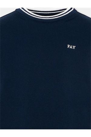 Maglia blu per bambino con logo FAY KIDS | FY9P21Z3668618